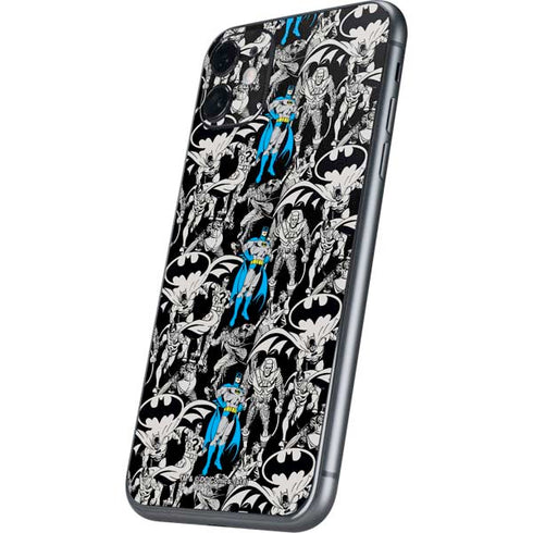 DC Comics Batman Characters Action Poses Print iPhone 11 Skin